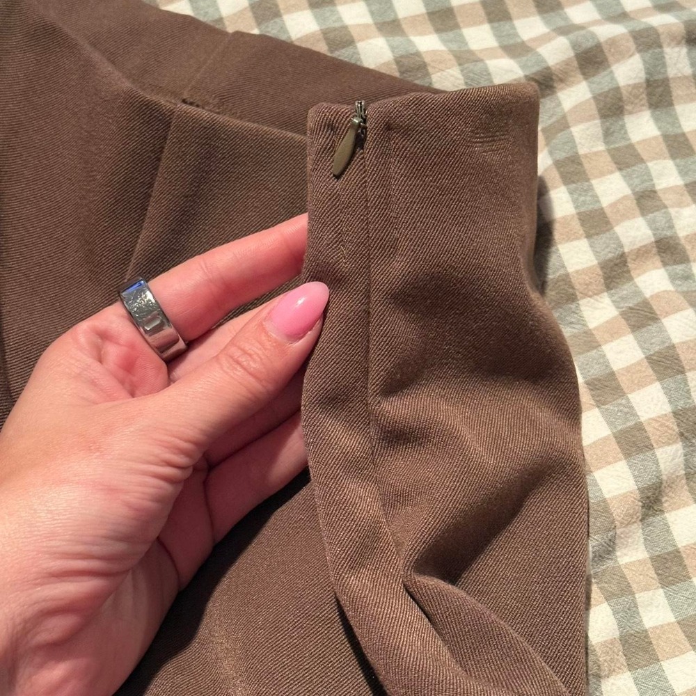 Brown Italian straight-leg trousers by Peruzzi. Made in Italy. - Picture 5 of 5